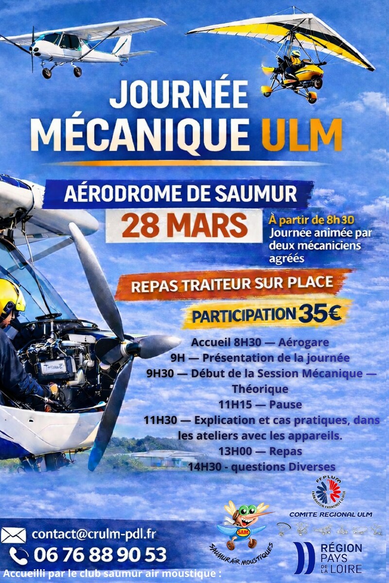 Journée mécanique ULM à Saumur